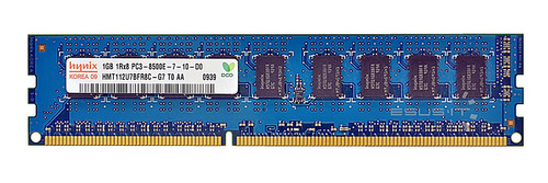 Memory RAM 1x 1GB Hynix ECC UNBUFFERED DDR3 1Rx8 1066MHz PC3-8500 UDIMM | HMT112U7BFR8C-G7