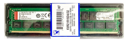 Memory RAM 1x 32GB Kingston ECC REGISTERED DDR4  2133MHz PC4-17000 RDIMM | KVR21R15D4/32